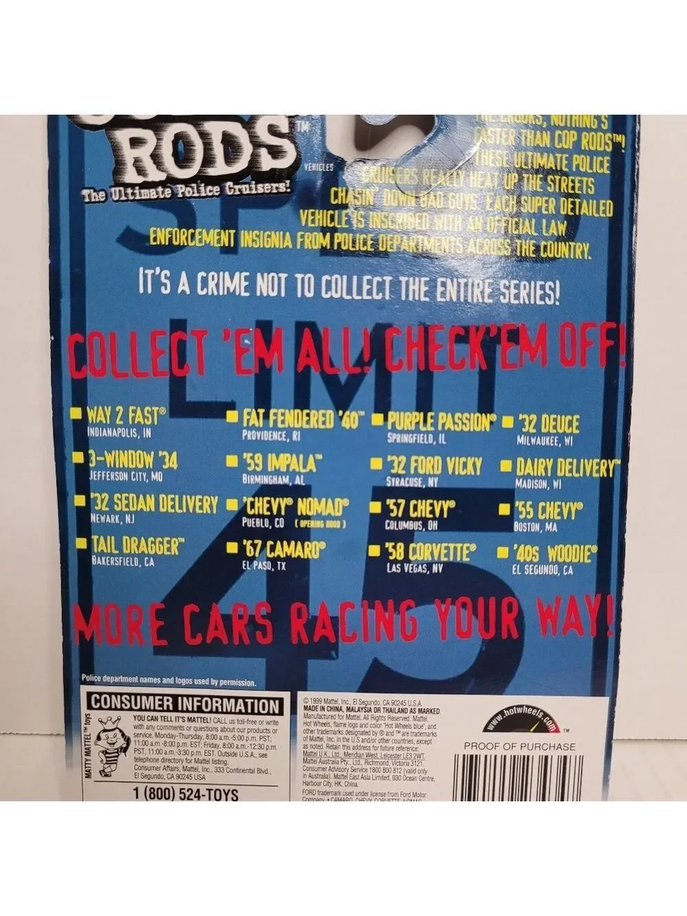 Hot Wheels 1999 hot